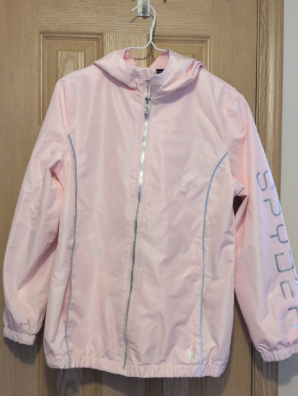 Spyder Pink Hooded Spyder Windbreaker Jacket